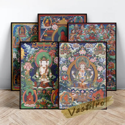 Emballage tube PVC tableau Thangka tibétain, protection transport livraison