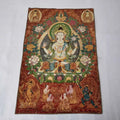 Thangka tibétain en soie "Guanyin Kwan-yin"