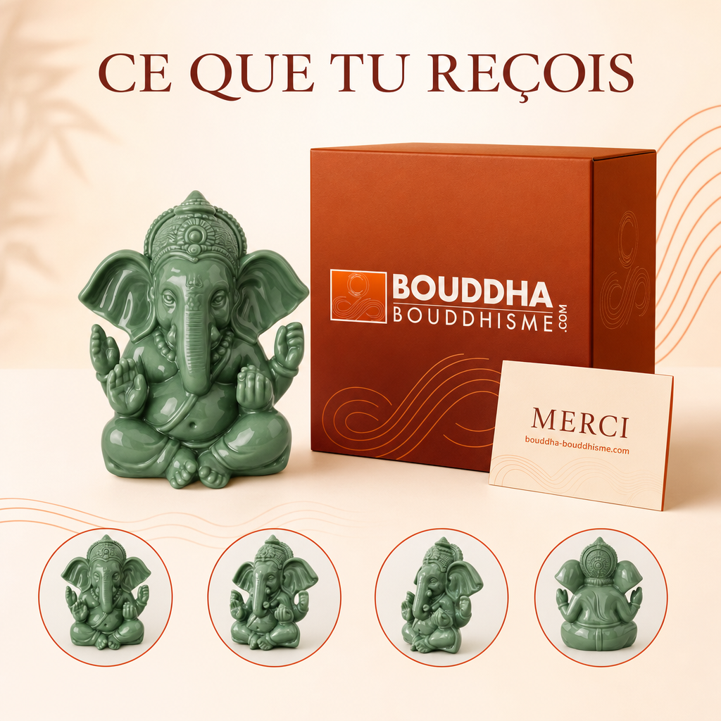 Statuette Ganesh Divinité 4 Bras : packaging concept (non contractuel)